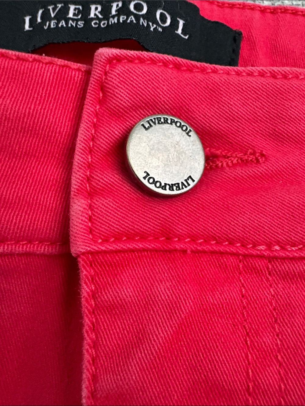 Liverpool Hot Pink Denim Shorts - Picture 6 of 7